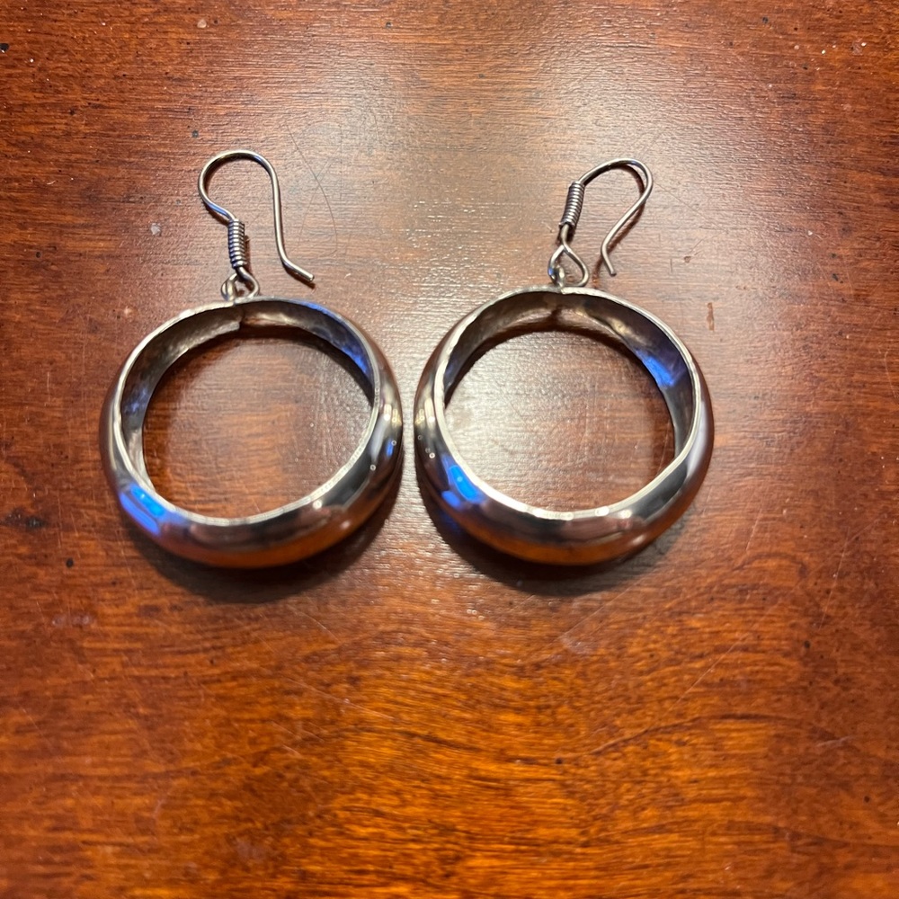 Silver hoop earrings